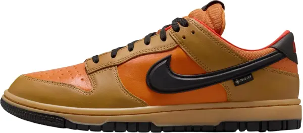 Кроссовки Nike DUNK LOW GORE-TEX коричнево-оранжево-черные HQ2053-700