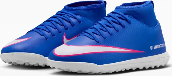 Сороконіжки (шиповки) дитячі Nike JR MERCURIAL SUPERFLY 10 CLUB TF синьо-рожево-білі FQ8313-446