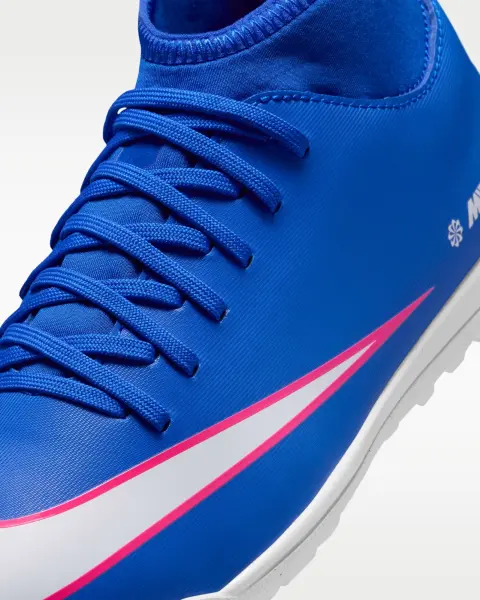 Сороконіжки (шиповки) дитячі Nike JR MERCURIAL SUPERFLY 10 CLUB TF синьо-рожево-білі FQ8313-446