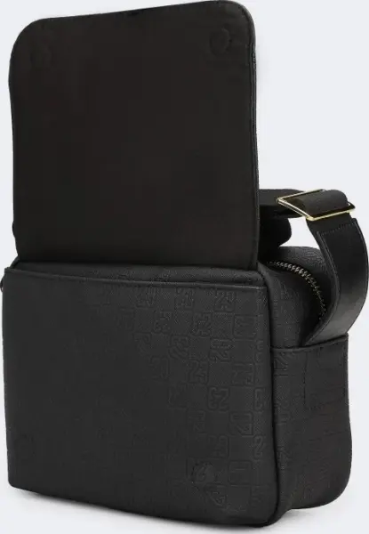 Сумка через плечо Nike JORDAN MONOGRAM BAG черно-золотая MA9085-K5X