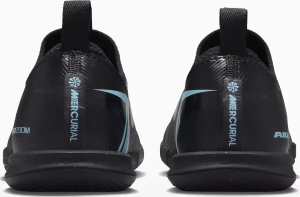 Футзалки (бампы) детские Nike JR MERCURIAL ZOOM VAPOR 16 ACADEMY IC черно-голубые FQ8411-001