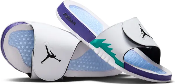 Шлепанцы Nike JORDAN HYDRO 5 RETRO бело-фиолетово-голубо-зеленые 555501-103