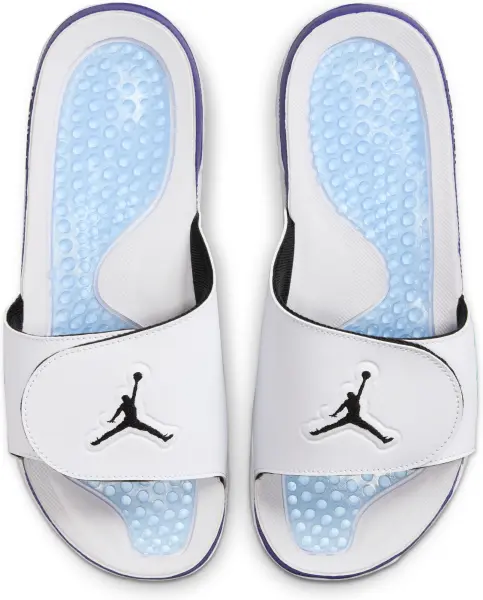 Шлепанцы Nike JORDAN HYDRO 5 RETRO бело-фиолетово-голубо-зеленые 555501-103