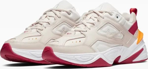 Кроссовки женские Nike M2K TEKNO бежево-красно-оранжевые AO3108-016