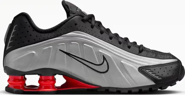 Кросівки жіночі Nike SHOX R4 чорно-сріблясто-червоні AR3565-011