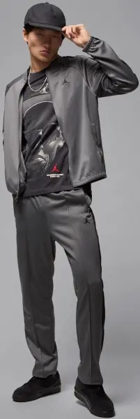 Олимпийка (мастерка) Nike JORDAN ESSENTIALS TRACKSUIT JACKET серо-черная HF9339-034