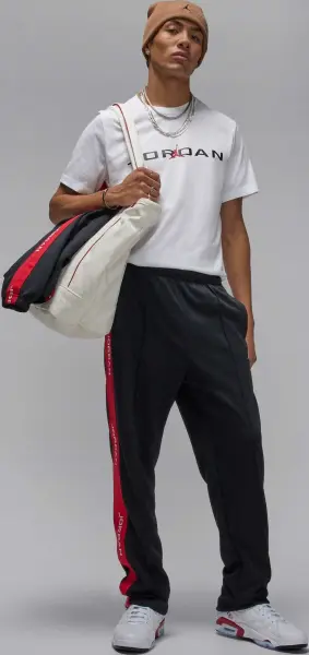 Спортивні штани Nike JORDAN ESSENTIALS TRACKSUIT PANTS чорно-червоні HF9341-011