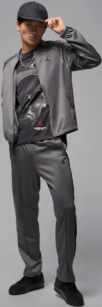 Спортивний костюм Nike JORDAN ESSENTIALS TRACKSUIT сіро-чорний HF9339-034&HF9341-034