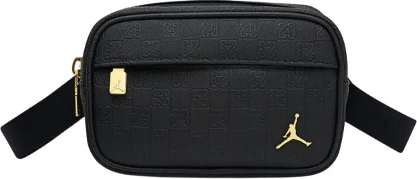 Сумка через плечо Nike JORDAN MONOGRAM CAMERA BAG черно-золотая MA0988-K5X