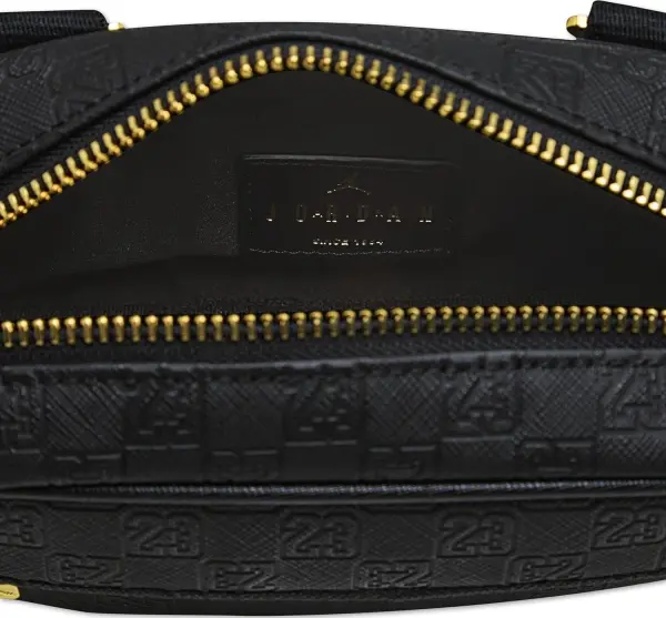 Сумка через плечо Nike JORDAN MONOGRAM CAMERA BAG черно-золотая MA0988-K5X