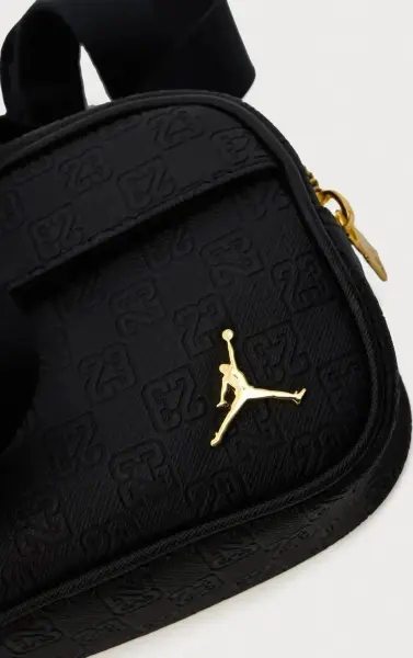 Сумка через плечо Nike JORDAN MONOGRAM CAMERA BAG черно-золотая MA0988-K5X