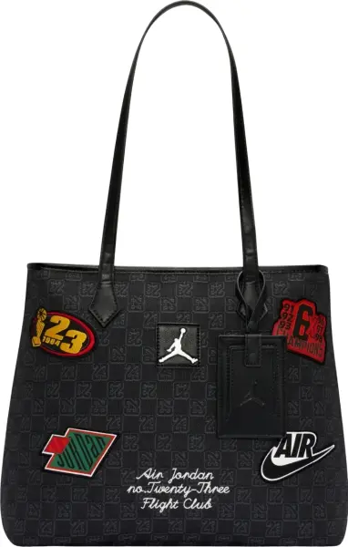 Сумка через плечо Nike JORDAN MONOGRAM TOTE BAG 17L черная MM9158-023