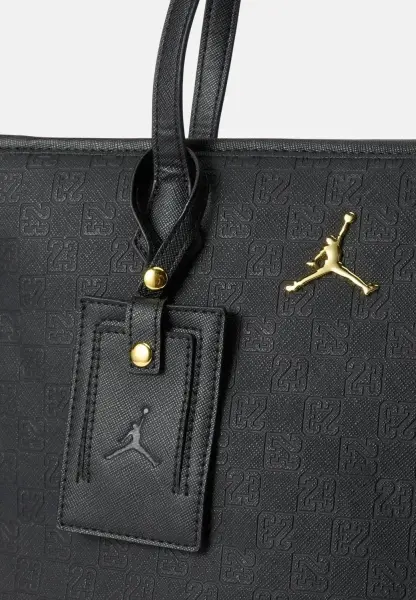 Сумка через плечо Nike JORDAN MONOGRAM TOTE BAG 17L черно-золотая MM0990-K5X