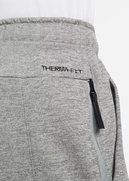 Спортивные штаны Nike THERMA-FIT OPEN HEM FITNESS серые DQ4856-063