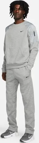 Спортивные штаны Nike THERMA-FIT OPEN HEM FITNESS серые DQ4856-063