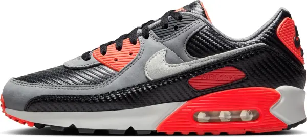 Кроссовки Nike AIR MAX 90 PREMIUM черно-серо-оранжевые HM9432-001