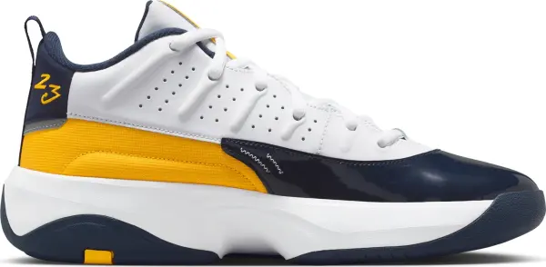 Кроссовки Nike JORDAN MAX AURA 7 бело-темно-сине-желтые HQ2091-102
