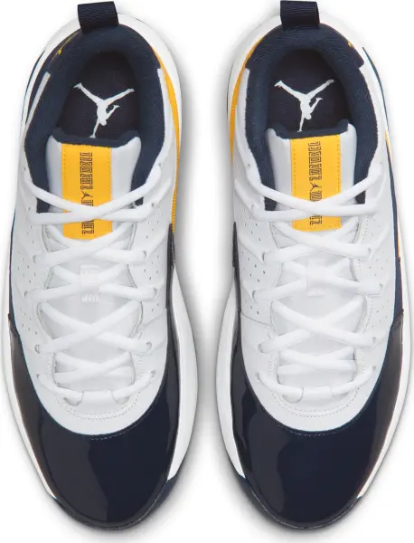 Кроссовки Nike JORDAN MAX AURA 7 бело-темно-сине-желтые HQ2091-102