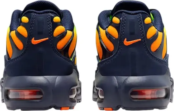 Кроссовки детские Nike AIR MAX PLUS (PS) салатово-оранжево-темно-синие FZ0023-700
