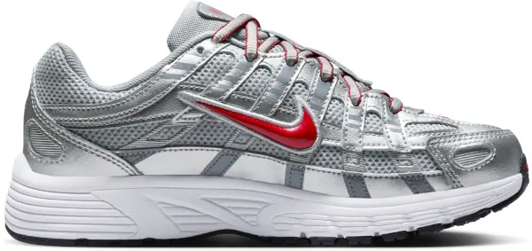 Кроссовки подростковые Nike P-6000 (GS) серебряно-красные HV5064-002