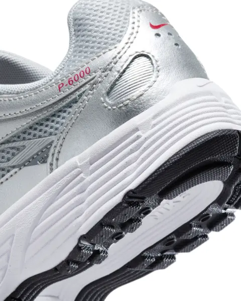 Кроссовки подростковые Nike P-6000 (GS) серебряно-красные HV5064-002