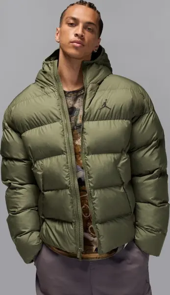 Пуховик Nike JORDAN BROOKLYN THERMA-FIT PUFFER оливковый HV0532-222