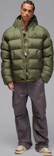Пуховик Nike JORDAN BROOKLYN THERMA-FIT PUFFER оливковый HV0532-222