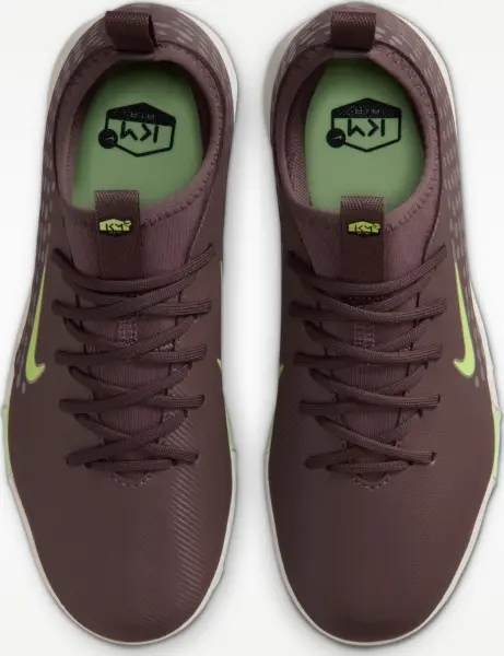 Сороконіжки (шиповки) дитячі Nike JR MERCURIAL ZOOM VAPOR 16 ACADEMY KYLIAN MBAPPÉ TF коричнево-сріблясто-салатові FQ8285-200