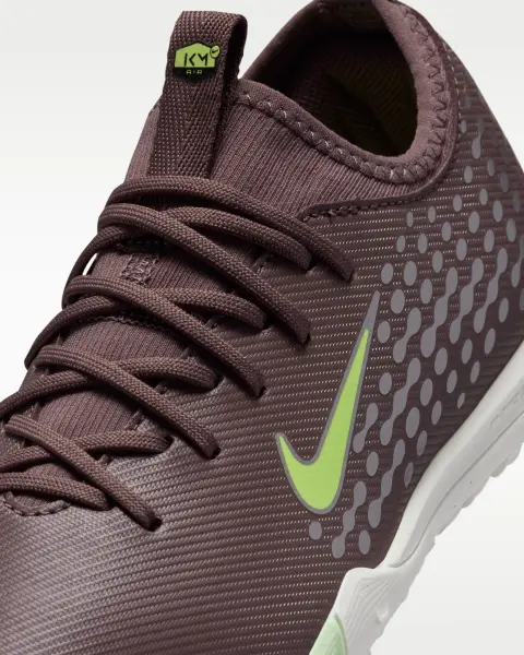 Сороконіжки (шиповки) дитячі Nike JR MERCURIAL ZOOM VAPOR 16 ACADEMY KYLIAN MBAPPÉ TF коричнево-сріблясто-салатові FQ8285-200