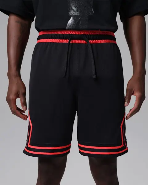 Шорти баскетбольні Nike JORDAN DRI-FIT MESH DIAMOND SHORTS чорно-червоні HF9910-014