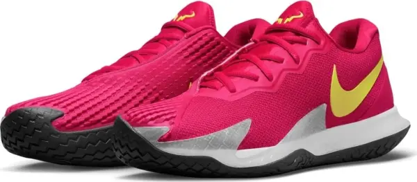 Кроссовки теннисные Nike COURT ZOOM VAPOR CAGE 4 RAFA розово-желтые DD1579-600