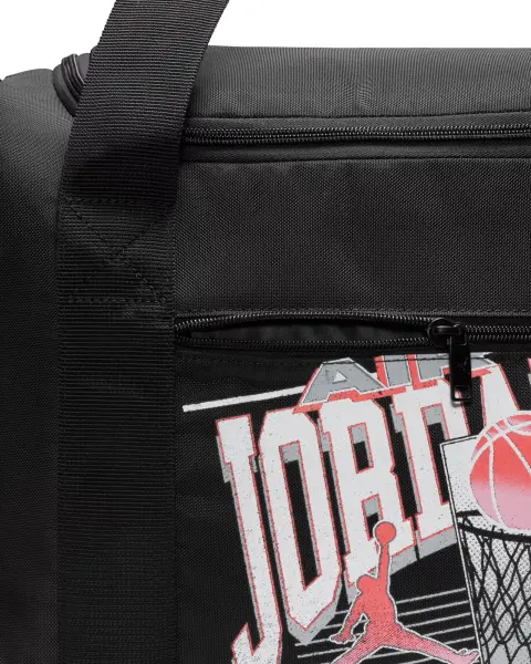 Сумка спортивная Nike JORDAN 84 VINTAGE DUFFEL 51L черно-оранжевая MA9118-G0H