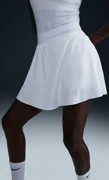 Спідниця для тенісу жіноча Nike COURT ACE ADVANTAGE DRI-FIT біла FZ6726-100