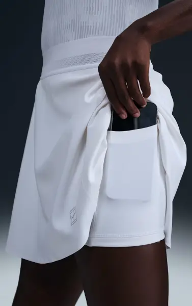 Спідниця для тенісу жіноча Nike COURT ACE ADVANTAGE DRI-FIT біла FZ6726-100