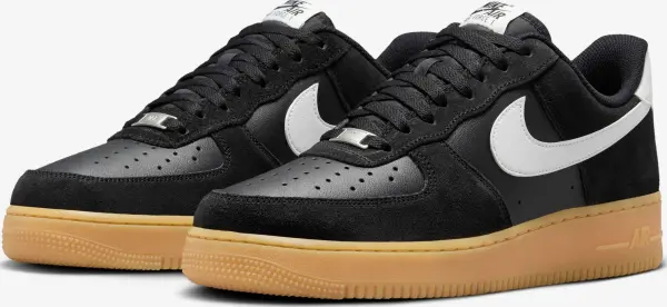 Кроссовки Nike AIR FORCE 1 '07 LV8 черно-бело-коричневые FQ8714-004