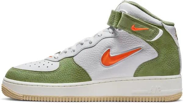 Кросівки Nike AIR FORCE 1 MID QS JEWEL біло-зелено-помаранчеві DQ3505-100