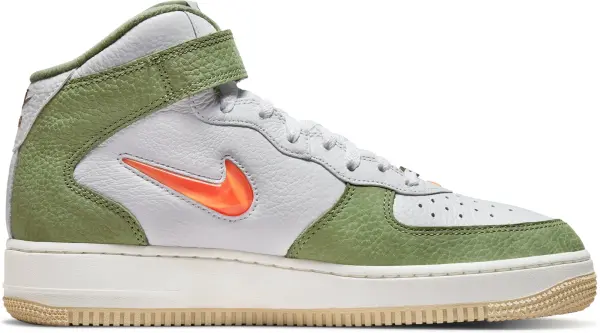 Кросівки Nike AIR FORCE 1 MID QS JEWEL біло-зелено-помаранчеві DQ3505-100