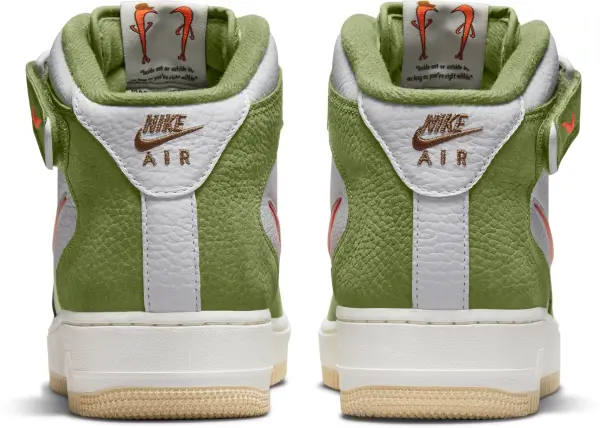 Кросівки Nike AIR FORCE 1 MID QS JEWEL біло-зелено-помаранчеві DQ3505-100