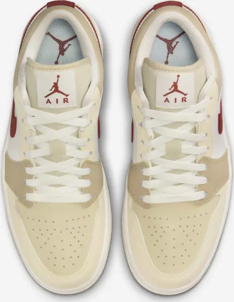 Кросівки жіночі Nike AIR JORDAN 1 LOW бежево-біло-бордові HV6530-100