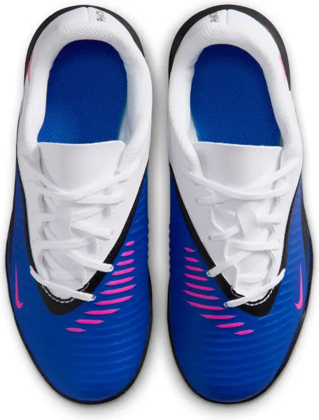 Сороконожки (шиповки) детские Nike JR PHANTOM 6 LOW CLUB TF сине-бело-розовые HQ2006-446