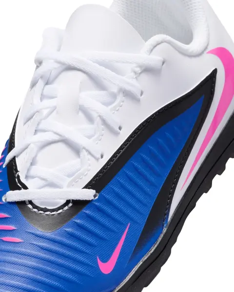 Сороконожки (шиповки) детские Nike JR PHANTOM 6 LOW CLUB TF сине-бело-розовые HQ2006-446