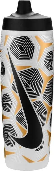 Бутылка для воды Nike REFUEL BOTTLE 24 OZ 709 мл бело-черно-золотая N.100.9956.934.24