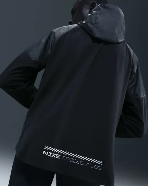 Ветровка для бега Nike MILER REPEL WINTERIZED черно-темно-серая HV2669-010