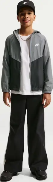 Ветровка подростковая Nike SPORTSWEAR WINDRUNNER серо-темно-серая IF2821-084