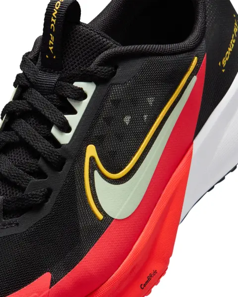 Кроссовки беговые подростковые Nike SONIC FLY (GS) черно-красно-мятные FZ0017-005