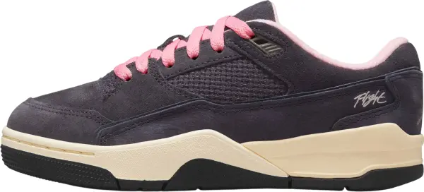 Кроссовки подростковые Nike FLIGHT COURT (GS) темно-серо-светло-розовые HF3333-012