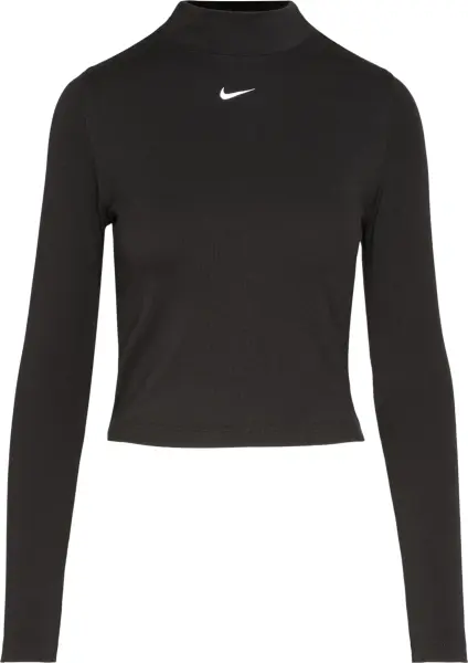 Світшот жіночий Nike SPORTSWEAR ESSENTIAL RIBBED MOCK-NECK чорний DV7880-010