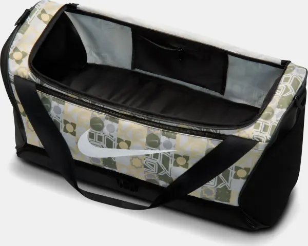 Сумка спортивна Nike BRASILIA TRAINING DUFFEL BAG MEDIUM 60L зелено-бежево-чорна IH7846-101