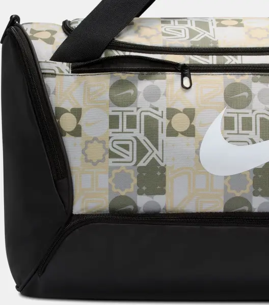 Сумка спортивна Nike BRASILIA TRAINING DUFFEL BAG MEDIUM 60L зелено-бежево-чорна IH7846-101