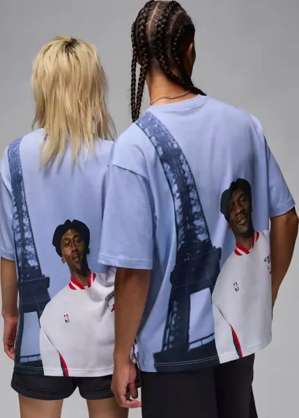 Футболка Nike AIR JORDAN голубая FZ1908-085